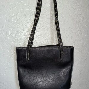 Sleek Black Tote Bag with Stylish Design